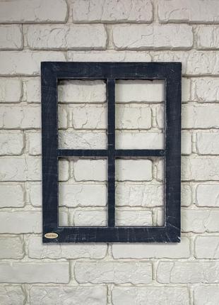 Decorative wall window gray-white pine 45x35