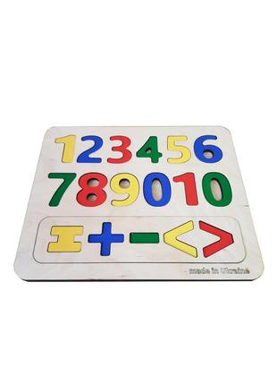 Multicolored Numbers plywood sorter for kids3 photo