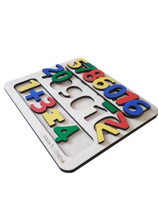 Multicolored Numbers plywood sorter for kids2 photo