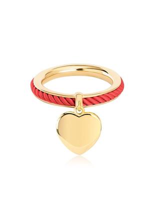 Omega ring with Heart charm