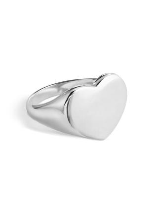 Engravable Heart Signet Ring1 photo