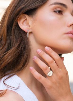 Engravable Heart Signet Ring2 photo