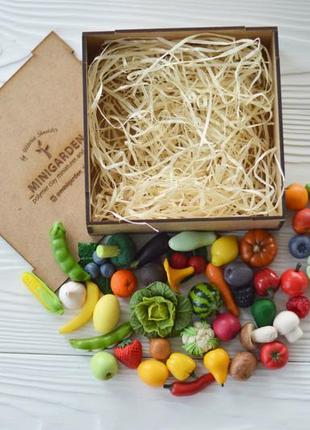 Miniature vegetables and fruits Polymer clay miniatures Montessori toys7 photo