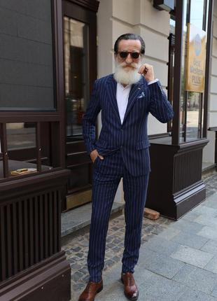 Blue striped suit from the brand Andreas Moskin