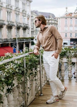 Beige polo by Andreas Moskin3 photo