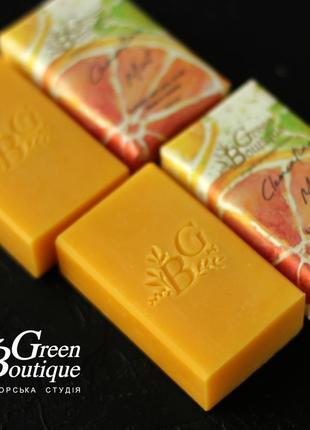 Natural kraft soap clementine mint2 photo