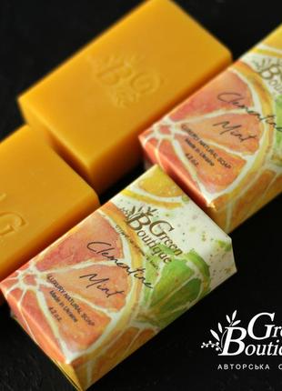 Natural kraft soap clementine mint3 photo