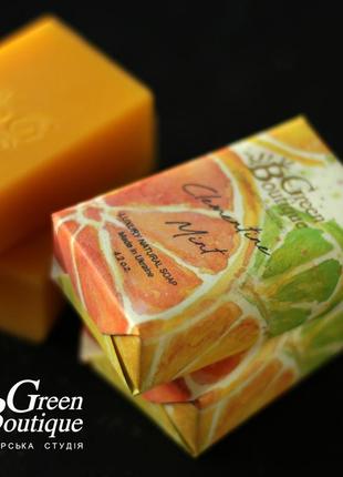 Natural kraft soap clementine mint5 photo