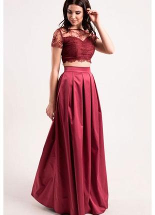 Elegant A-line skirt with pleats and pockets | Emerald7 photo
