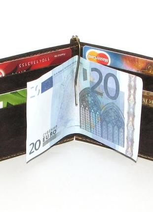 Gift set DNK Leather №1 (clip + cardholder) brown7 photo