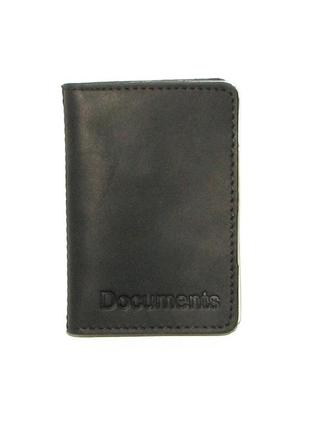 Gift set DNK Leather No. 10 (clip + cover for rights, ID passport) black2 photo