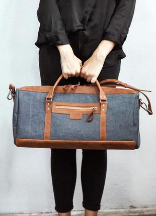 Leather Duffel bags Weekend bag Travel bag + 2 Dopp Kit bag as a gift3 photo