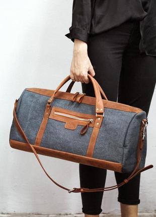 Leather Duffel bags Weekend bag Travel bag + 2 Dopp Kit bag as a gift2 photo