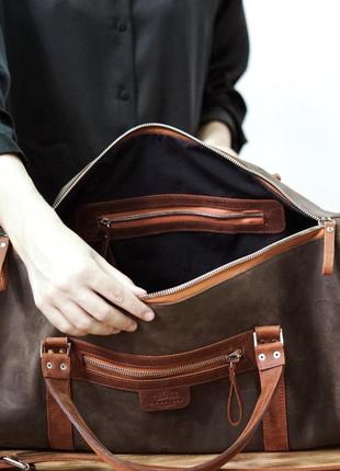 Leather Travel bag Duffel bags Weekend bag + 2 Dopp Kit bag as a gift2 photo