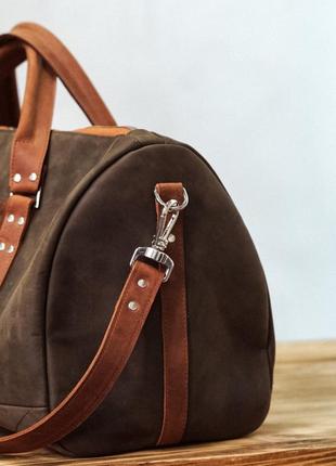Leather Travel bag Duffel bags Weekend bag + 2 Dopp Kit bag as a gift3 photo