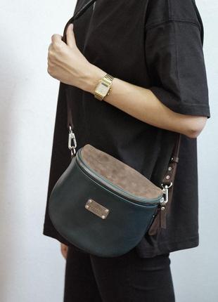Leather crossbody bag for women