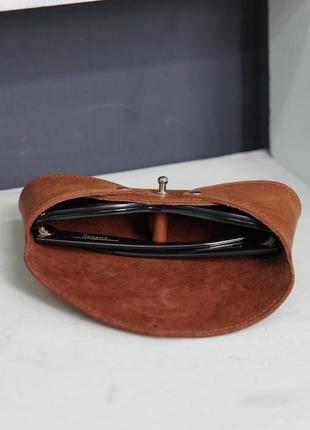 Leather glasses case or sunglasses case in brown color2 photo