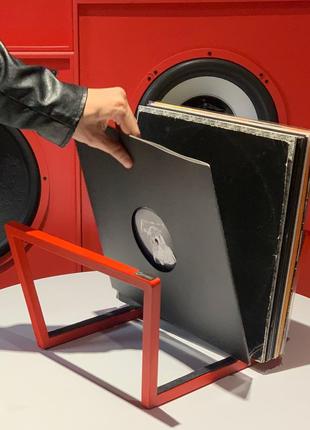 LP storage // Smart edges records stand // Display for vinyls // Red metal edition2 photo