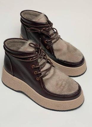 Brown high boots