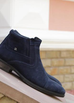 Suede men's boots "Rondo" blue color. Stylish and comfortable!2 photo