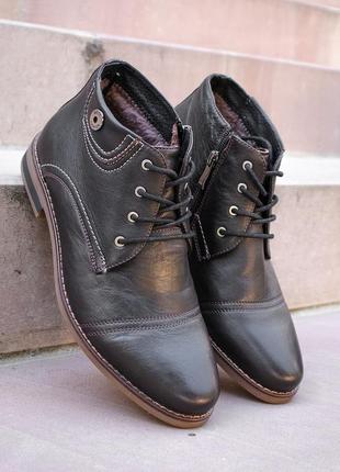 Brown men's boots "Lucky Choice Z 9". A good choice for those looking for stylish winter shoes. 45 size
