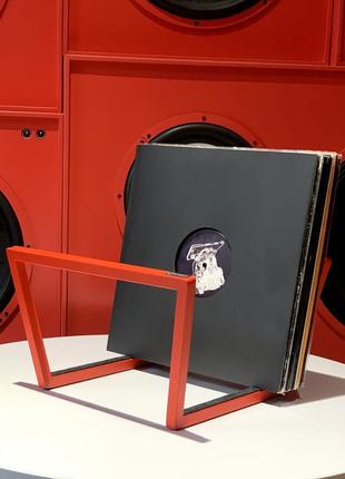 LP storage // Smart edges records stand // Display for vinyls // Red metal edition7 photo