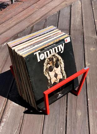 LP storage // Smart edges records stand // Display for vinyls // Red metal edition9 photo