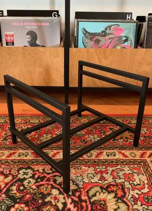 Vinyl holder - Qube 1 // Holds up to 90 LP // Black metal rack2 photo
