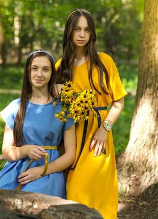 Mustard dress from the "VILNA" collection.8 photo