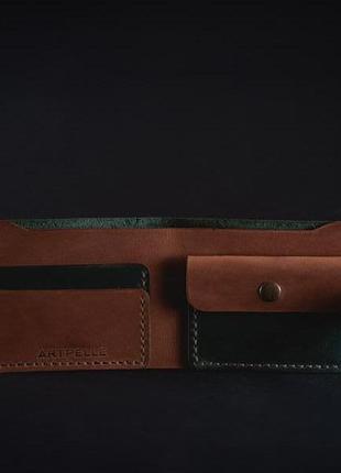 Unique wallet, Leather wallet, Mini wallet for men, Green men's wallet, Personalized wallet2 photo