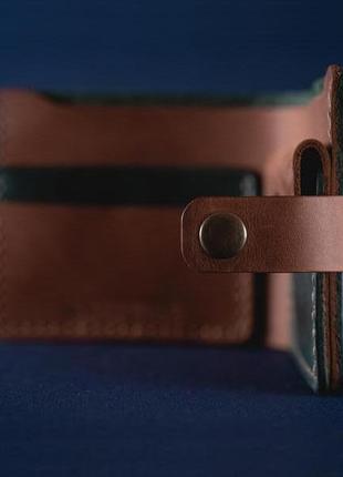 Unique wallet, Leather wallet, Mini wallet for men, Green men's wallet, Personalized wallet3 photo