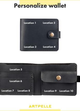 Unique wallet, Leather wallet, Mini wallet for men, Green men's wallet, Personalized wallet6 photo