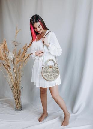 Round bag made of jute2 photo