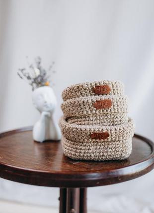 A set of jute baskets made from eco-friendly jute is the perfect addition to your home.2 photo