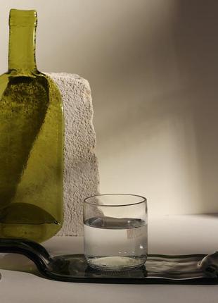 Upcycled wine bottle glasses, Eco friendly kitchen6 photo