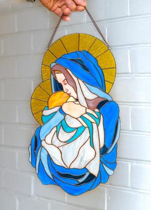 Virgin Mary stained glass window hangings5 photo