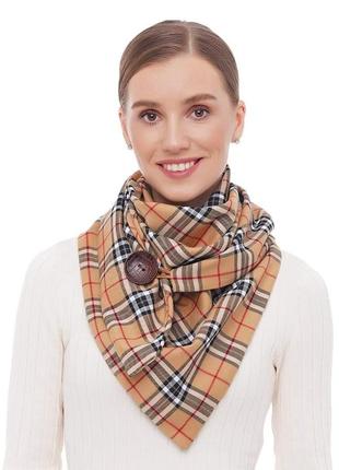 Stylish scarf double-sided scarf " Stylish check" with original clasp, unisex3 photo