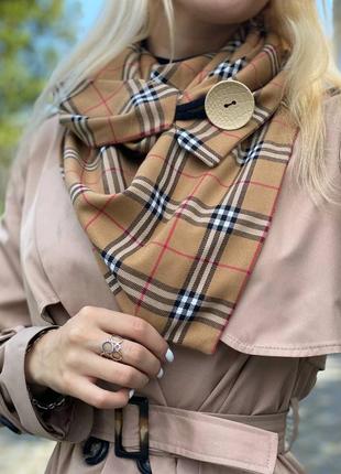 Stylish scarf double-sided scarf " Stylish check" with original clasp, unisex2 photo