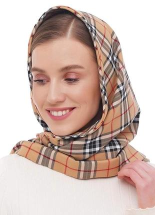 Stylish scarf double-sided scarf " Stylish check" with original clasp, unisex5 photo