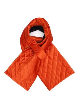 Stylish double-sided velvet scarf orange-black, unisex3 photo