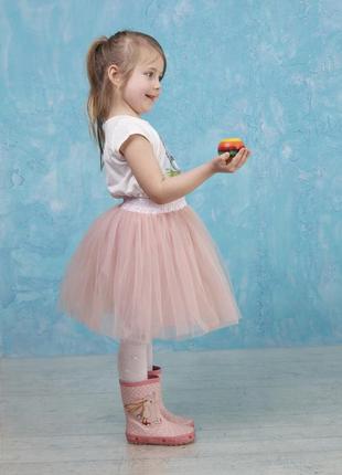 Blush Pink Tulle skirt AIRSKIRT Family Look Set (adult & kids tulle skirts)8 photo