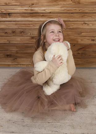 Beige Latte Tulle skirt AIRSKIRT Family Look Set (adult & kids tulle skirts)10 photo