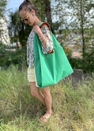 Large shopper for shopping "Rick", beach bag, eco bag, handmade4 photo