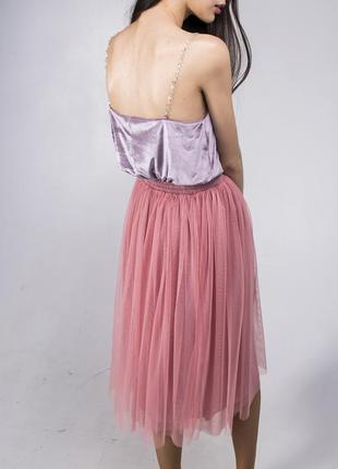 Dusty Pink tulle skirt AIRSKIRT CASUAL midi6 photo