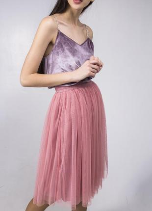 Dusty Pink tulle skirt AIRSKIRT CASUAL midi1 photo