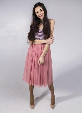 Dusty Pink tulle skirt AIRSKIRT CASUAL midi4 photo