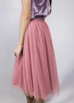 Dusty Pink tulle skirt AIRSKIRT CASUAL midi5 photo