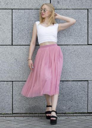 Dusty Pink tulle skirt AIRSKIRT CASUAL midi3 photo