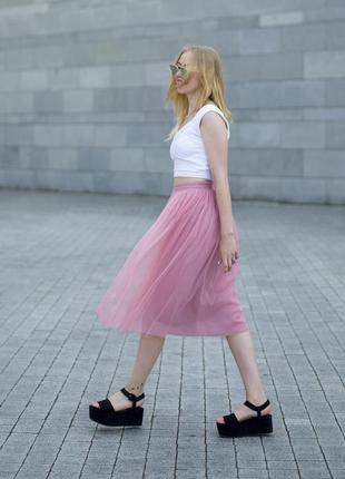 Dusty Pink tulle skirt AIRSKIRT CASUAL midi10 photo