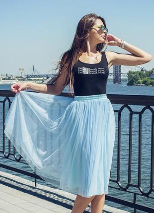 Blue tulle skirt AIRSKIRT CASUAL midi2 photo